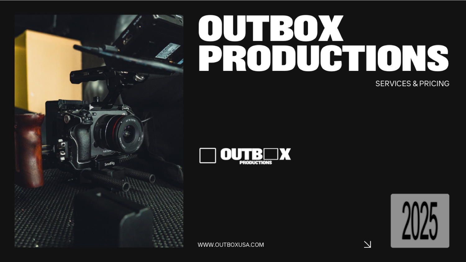 Outbox Productions — services deck / treatment cover